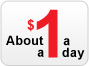 About a $1 a day