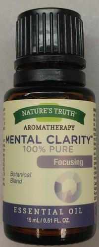 Bottle of "mental clarity" oil
