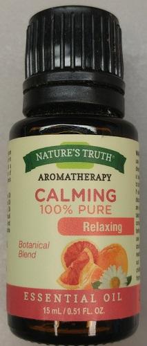 Bottle of "calming" oil